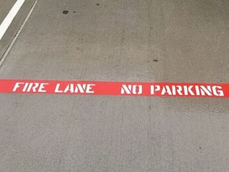 Fire lane striping in your parking lot in El Paso, TX