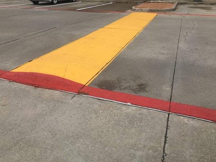 Speed bumps installation in parking lots in El Paso, TX